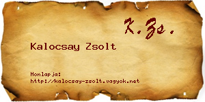 Kalocsay Zsolt névjegykártya
