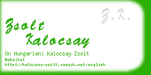 zsolt kalocsay business card